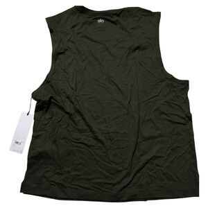 Alo Olive Green Sleeveless yoga mens top